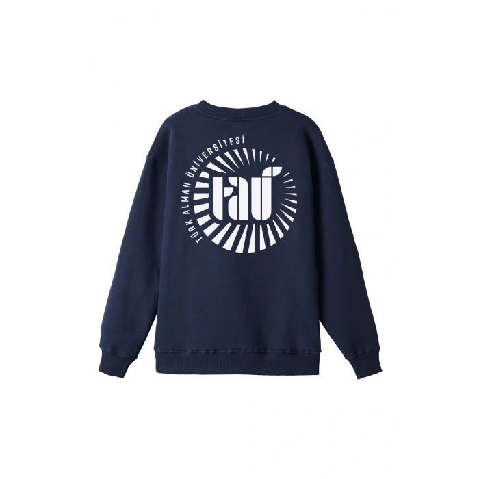 Ronna  Unisex Türk - Alman Üniversitesi Serisi Model 5 Baskılı Oversize Bisiklet Yaka Sweatshirt - TDB040105