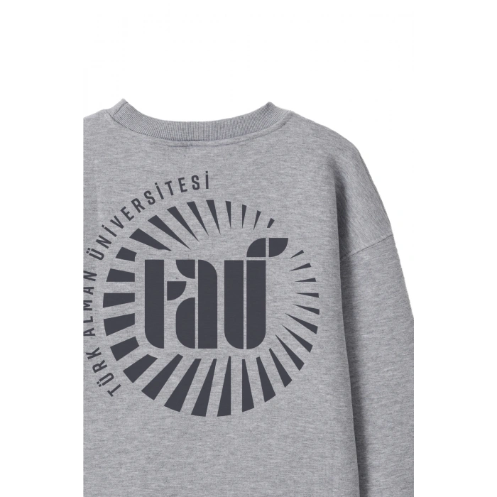 Ronna  Unisex Türk - Alman Üniversitesi Serisi Model 5 Baskılı Oversize Bisiklet Yaka Sweatshirt - TDB040105