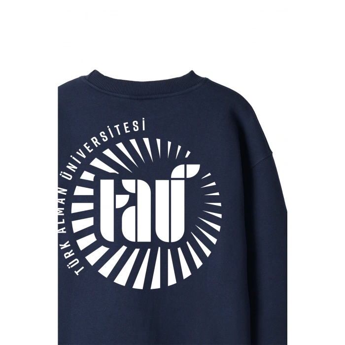 Ronna  Unisex Türk - Alman Üniversitesi Serisi Model 5 Baskılı Oversize Bisiklet Yaka Sweatshirt - TDB040105