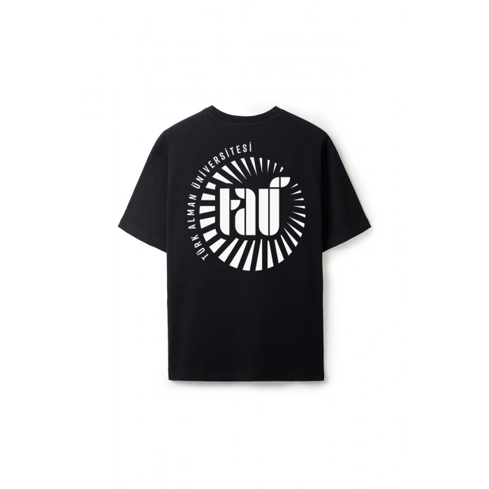 Ronna  Unisex Türk - Alman Üniversitesi Serisi Model 5 Baskılı Oversize Bisiklet Yaka Tshirt  - TDB010105