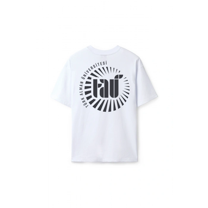 Ronna  Unisex Türk - Alman Üniversitesi Serisi Model 5 Baskılı Oversize Bisiklet Yaka Tshirt  - TDB010105