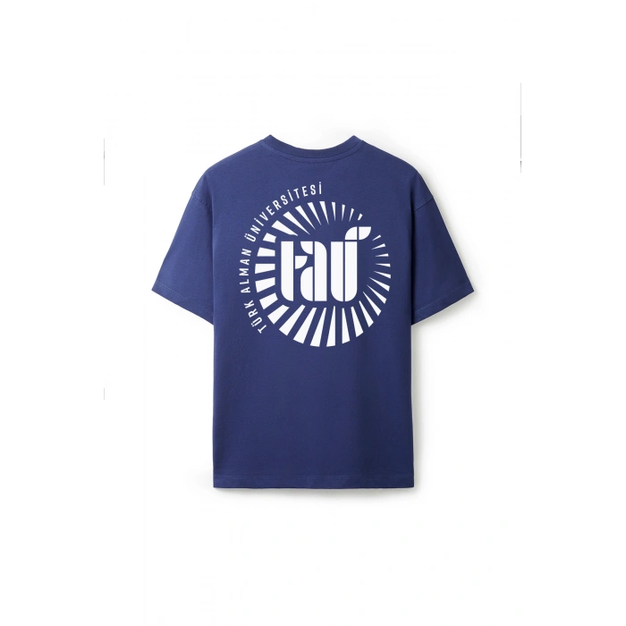 Ronna  Unisex Türk - Alman Üniversitesi Serisi Model 5 Baskılı Oversize Bisiklet Yaka Tshirt  - TDB010105