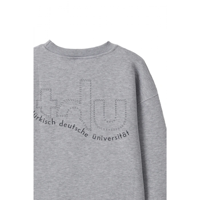 Ronna  Unisex Türk - Alman Üniversitesi Serisi Model 6 Baskılı Oversize Bisiklet Yaka Sweatshirt - TDB040106