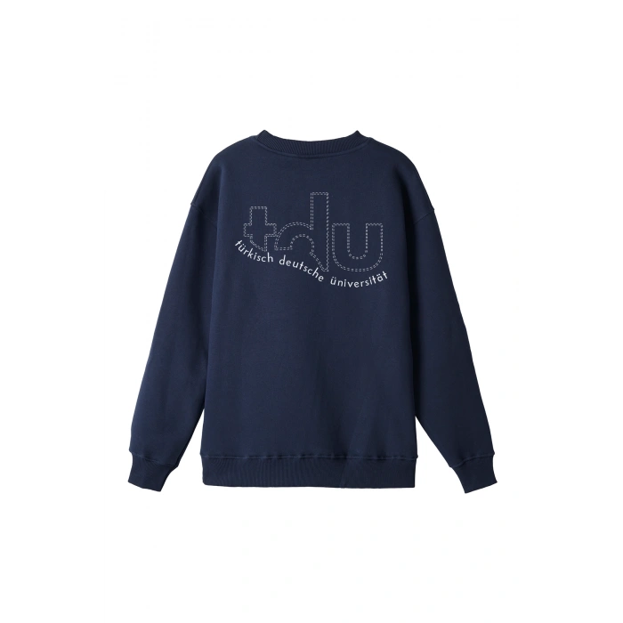 Ronna  Unisex Türk - Alman Üniversitesi Serisi Model 6 Baskılı Oversize Bisiklet Yaka Sweatshirt - TDB040106