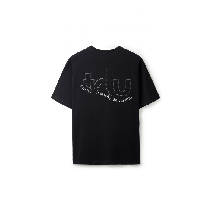 Ronna  Unisex Türk - Alman Üniversitesi Serisi Model 6 Baskılı Oversize Bisiklet Yaka Tshirt  - TDB010106