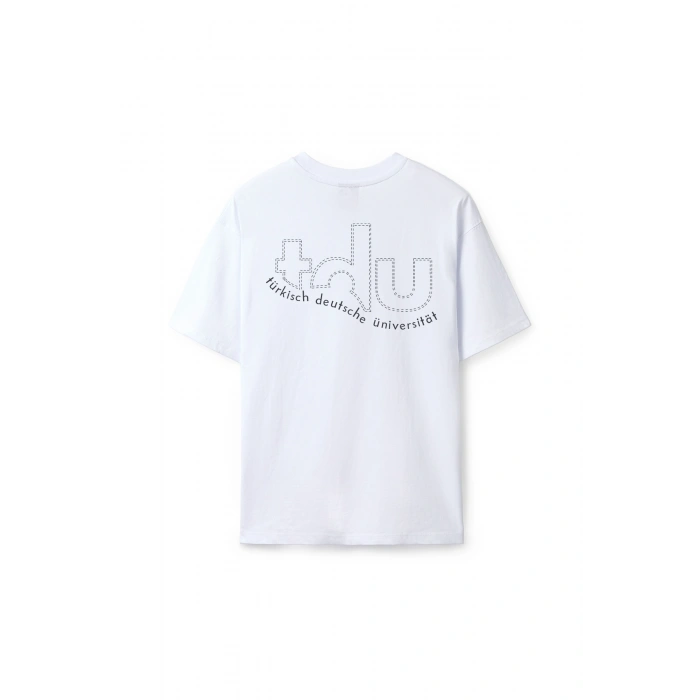 Ronna  Unisex Türk - Alman Üniversitesi Serisi Model 6 Baskılı Oversize Bisiklet Yaka Tshirt  - TDB010106