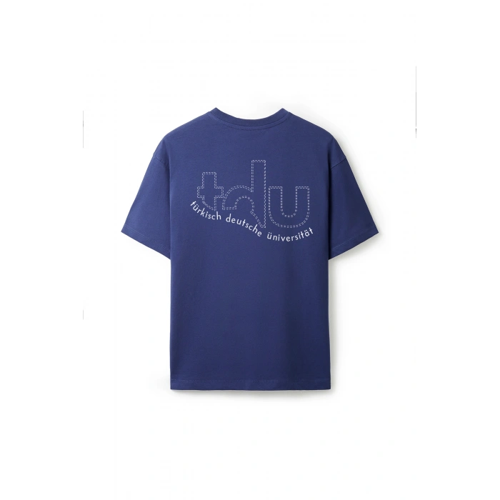 Ronna  Unisex Türk - Alman Üniversitesi Serisi Model 6 Baskılı Oversize Bisiklet Yaka Tshirt  - TDB010106