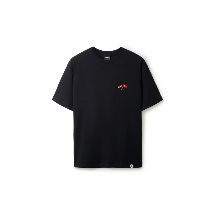 Ronna  Unisex Türk - Alman Üniversitesi Serisi Model 6 Baskılı Oversize Bisiklet Yaka Tshirt  - TDB010106