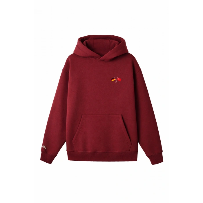 Ronna  Unisex Türk - Alman Üniversitesi Serisi Model 6 Baskılı Oversize Kapüşonlu Hoodie - TDB030106