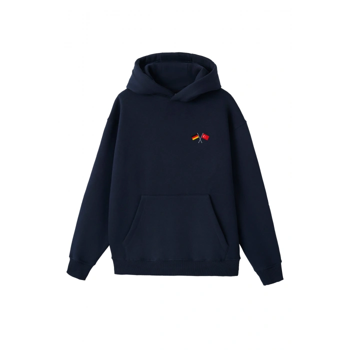 Ronna  Unisex Türk - Alman Üniversitesi Serisi Model 6 Baskılı Oversize Kapüşonlu Hoodie - TDB030106