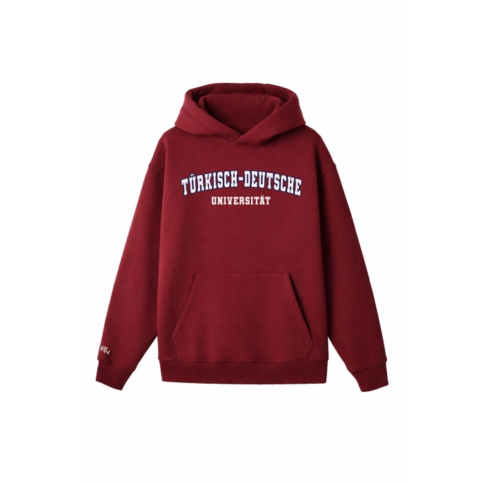 Ronna  Unisex Türk - Alman Üniversitesi Serisi Model 7 Baskılı Oversize Kapüşonlu Hoodie - TDB030107