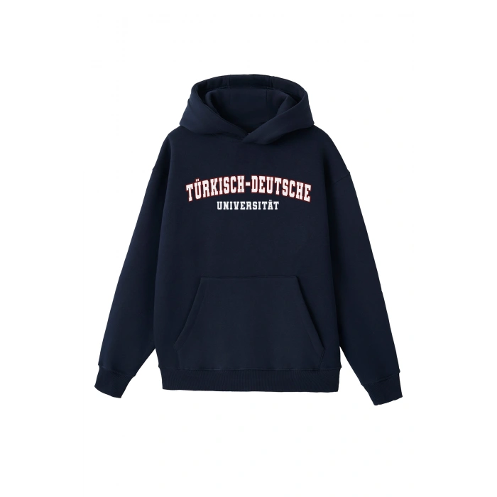 Ronna  Unisex Türk - Alman Üniversitesi Serisi Model 7 Baskılı Oversize Kapüşonlu Hoodie - TDB030107
