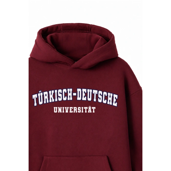 Ronna  Unisex Türk - Alman Üniversitesi Serisi Model 7 Baskılı Oversize Kapüşonlu Hoodie - TDB030107