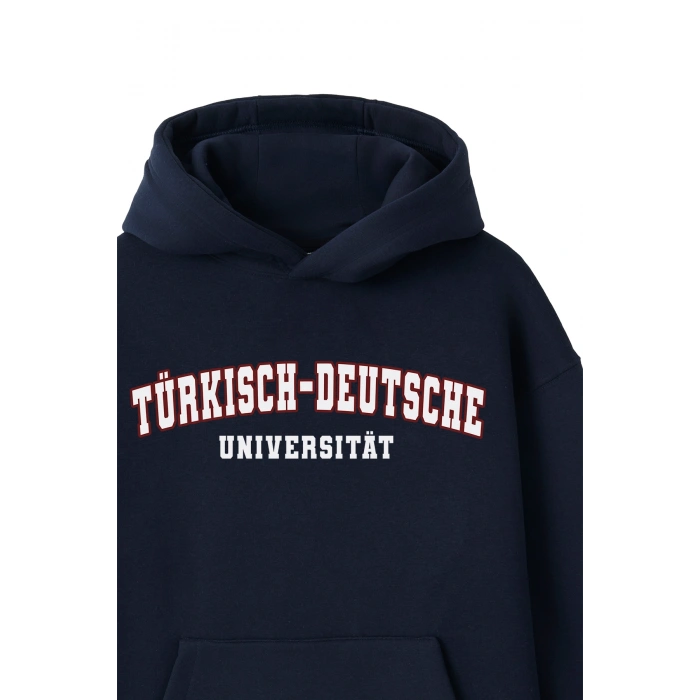 Ronna  Unisex Türk - Alman Üniversitesi Serisi Model 7 Baskılı Oversize Kapüşonlu Hoodie - TDB030107