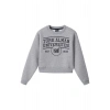 Ronna  Kadın Türk - Alman Üniversitesi Serisi Model 1  Baskılı Oversize Bisiklet Yaka Crop Sweatshirt  - TDB050101