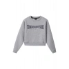 Ronna  Kadın Türk - Alman Üniversitesi Serisi Model 11 Baskılı Oversize Bisiklet Yaka Crop Sweatshirt  - TDB050111