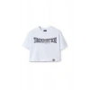 Ronna  Kadın Türk - Alman Üniversitesi Serisi Model 11 Baskılı Oversize Bisiklet Yaka Crop Tshirt - TDB020111