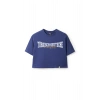 Ronna  Kadın Türk - Alman Üniversitesi Serisi Model 11 Baskılı Oversize Bisiklet Yaka Crop Tshirt - TDB020111