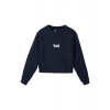 Ronna  Kadın Türk - Alman Üniversitesi Serisi Model 12 Baskılı Oversize Bisiklet Yaka Crop Sweatshirt  - TDB050112