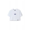 Ronna  Kadın Türk - Alman Üniversitesi Serisi Model 12 Baskılı Oversize Bisiklet Yaka Crop Tshirt - TDB020112