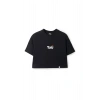 Ronna  Kadın Türk - Alman Üniversitesi Serisi Model 12 Baskılı Oversize Bisiklet Yaka Crop Tshirt - TDB020112