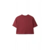 Ronna  Kadın Türk - Alman Üniversitesi Serisi Model 12 Baskılı Oversize Bisiklet Yaka Crop Tshirt - TDB020112