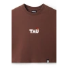 Ronna  Kadın Türk - Alman Üniversitesi Serisi Model 12 Baskılı Oversize Bisiklet Yaka Crop Tshirt - TDB020112