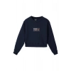 Ronna  Kadın Türk - Alman Üniversitesi Serisi Model 13 Baskılı Oversize Bisiklet Yaka Crop Sweatshirt  - TDB050113