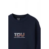 Ronna  Kadın Türk - Alman Üniversitesi Serisi Model 13 Baskılı Oversize Bisiklet Yaka Crop Sweatshirt  - TDB050113