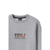 Ronna  Kadın Türk - Alman Üniversitesi Serisi Model 13 Baskılı Oversize Bisiklet Yaka Crop Sweatshirt  - TDB050113