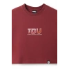 Ronna  Kadın Türk - Alman Üniversitesi Serisi Model 13 Baskılı Oversize Bisiklet Yaka Crop Tshirt - TDB020113