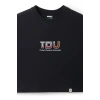 Ronna  Kadın Türk - Alman Üniversitesi Serisi Model 13 Baskılı Oversize Bisiklet Yaka Crop Tshirt - TDB020113