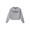 Ronna  Kadın Türk - Alman Üniversitesi Serisi Model 14 Baskılı Oversize Bisiklet Yaka Crop Sweatshirt  - TDB050114