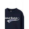 Ronna  Kadın Türk - Alman Üniversitesi Serisi Model 15 Baskılı Oversize Bisiklet Yaka Crop Sweatshirt  - TDB050115