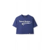 Ronna  Kadın Türk - Alman Üniversitesi Serisi Model 15 Baskılı Oversize Bisiklet Yaka Crop Tshirt - TDB020115