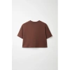 Ronna  Kadın Türk - Alman Üniversitesi Serisi Model 15 Baskılı Oversize Bisiklet Yaka Crop Tshirt - TDB020115