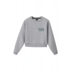 Ronna  Kadın Türk - Alman Üniversitesi Serisi Model 2 Baskılı Oversize Bisiklet Yaka Crop Sweatshirt  - TDB050102