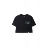 Ronna  Kadın Türk - Alman Üniversitesi Serisi Model 2 Baskılı Oversize Bisiklet Yaka Crop Tshirt - TDB020102