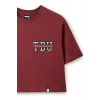 Ronna  Kadın Türk - Alman Üniversitesi Serisi Model 2 Baskılı Oversize Bisiklet Yaka Crop Tshirt - TDB020102