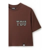 Ronna  Kadın Türk - Alman Üniversitesi Serisi Model 2 Baskılı Oversize Bisiklet Yaka Crop Tshirt - TDB020102