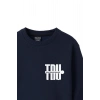 Ronna  Kadın Türk - Alman Üniversitesi Serisi Model 3 Baskılı Oversize Bisiklet Yaka Crop Sweatshirt  - TDB050103