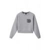 Ronna  Kadın Türk - Alman Üniversitesi Serisi Model 3 Baskılı Oversize Bisiklet Yaka Crop Sweatshirt  - TDB050103