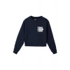 Ronna  Kadın Türk - Alman Üniversitesi Serisi Model 3 Baskılı Oversize Bisiklet Yaka Crop Sweatshirt  - TDB050103