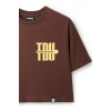 Ronna  Kadın Türk - Alman Üniversitesi Serisi Model 3 Baskılı Oversize Bisiklet Yaka Crop Tshirt - TDB020103