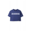 Ronna  Kadın Türk - Alman Üniversitesi Serisi Model 4 Baskılı Oversize Bisiklet Yaka Crop Tshirt - TDB020104