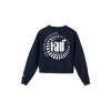 Ronna  Kadın Türk - Alman Üniversitesi Serisi Model 5 Baskılı Oversize Bisiklet Yaka Crop Sweatshirt  - TDB050105