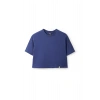 Ronna  Kadın Türk - Alman Üniversitesi Serisi Model 5 Baskılı Oversize Bisiklet Yaka Crop Tshirt - TDB020105