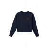 Ronna  Kadın Türk - Alman Üniversitesi Serisi Model 6 Baskılı Oversize Bisiklet Yaka Crop Sweatshirt  - TDB050106