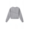 Ronna  Kadın Türk - Alman Üniversitesi Serisi Model 6 Baskılı Oversize Bisiklet Yaka Crop Sweatshirt  - TDB050106