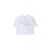 Ronna  Kadın Türk - Alman Üniversitesi Serisi Model 6 Baskılı Oversize Bisiklet Yaka Crop Tshirt - TDB020106